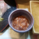 ペンションみなもと - イカの塩辛（一日目の夕食）