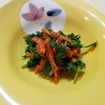 ペンションみなもと - イカキムチと明日葉の和え物（一日目の夕食）