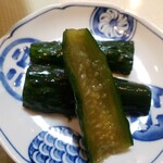 ペンションみなもと - キュウリの漬物（二日目の朝食）