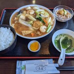 Choushun - ランチ　五目あんかけ焼きそば　Aセット　￥820