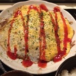Okonomiyakiteppanyakitomoe - オムそば定食のオムそば