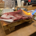 Taishuushokudou Tokachi Izakaya Isshin - 牛リブロース炙り肉