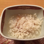 Shin Getsu - 下仁田ネギの焼きリゾット　ヤマノイモ、西京味噌、ワサビを添えて