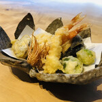 手打蕎麦 こより - 天ぷら盛り合わせ