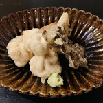 Tsuchiya - ・揚げ物:鱈の白子と舞茸、海老芋