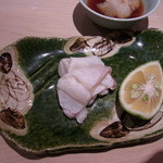 くろぎ - クエのしゃぶしゃぶ　すだちとポン酢