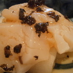 じき 宮ざわ - 帆立の酒煮　白このこ、白ずいき　塩酢掛け　アップ