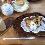 自家焙煎珈琲 Cafe Kubel - チョコチップバナナ＆カフェオレ