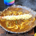 Tsubameya - 海老天カレー鍋焼きうどん1100円