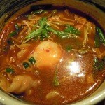 炭火焼肉　韓山 - 辛つけ麺のアップ