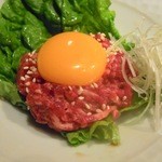 炭火焼肉　韓山 - 12年５月のユッケ