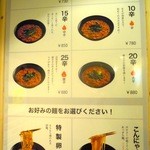 いちから - 辛さと麺の説明