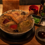 Mixology Bar Source 2102 - 　茨城県”かすみ鴨”と信州人参の〜参鶏湯〜サムゲタンは冬季限定です。