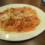 魚介イタリアン Fish house Mario - 以前やってたランチは、ソーセージとアスパラのトマトソース