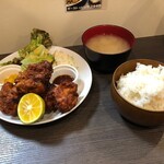 Teishokuya Ichi - Bとりのからあげ単品＋定食のご飯と味噌汁