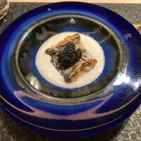 すし昇 - 三重 太刀魚 キャビア乗せ 青森 雲子カプチーノ