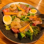 ビストロ ユウ - 生ハムと赤エビのサラダ