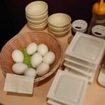 Resutoran Oberu - 生卵、納豆