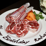 ジンギスカン蝦夷 - バースデープレート・ラムチョップ