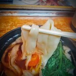 Ichinoya - 幅広の平打ち麺と田舎臭さがなく上品な具材とダシ！