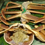 炭平 - 夕食（間人活ガニづくし）：活蟹料理 蟹しゃぶ、蟹鍋