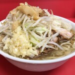 ラーメン二郎 - 【再訪】小(野菜,ニンニク,アブラ)