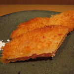 神保町 傳 - ハムカツと鱧カツ1