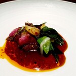 蒼 - 新潟 網取り天然真鴨　無農薬の九条ネギと天然の椎茸、自家製の中華ソース。鴨が神の手の火入れでプルプル。トゥルトゥル。ふっくらふんわりで旨みがジュワー。