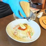 生パスタのお店 クオッカ - チーズ好きなだけかけてくれます(人 •͈ᴗ•͈)