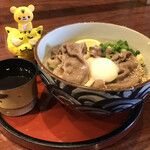 讃岐の味 塩がま屋 - オリーブ牛　温玉ぶっかけうどん冷　1,100円（税込）