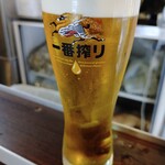 東京スタイルみそらーめん ど・みそ  - 生ビール@450円