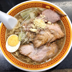 えどもんど - 「ラーメン麺少なめ(豚2枚・半玉子)」ニンニク少し