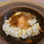 リストランテ小林 - 安藤養鶏場のこだわり卵のTKG　黒トリュフとパルミジャーノ