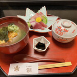 Nihon Ryouri Tai - 鯛茶漬けとお造りのセット