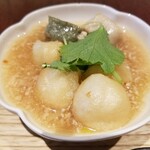 京都宇治 藤井茗縁 - いももちと生麩のそぼろ煮