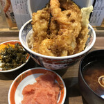 天ぷらえびのや - 海老一本丼&明太子高菜