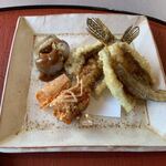 千松しま - 【ハゼの天ぷら、車海老頭、あけび】★2020/11