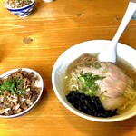 らぁ麺むらまさ - 塩ラーメンとチャーシュー丼