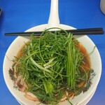 来来亭 - 葱ラーメン(麺粉落とし・醤油薄め・背脂抜き)