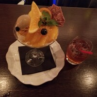 TOOTH TOOTH TOKYO - 紅まどんなとベルガモットのアグリュームパフェ −安納芋とマンダリンオレンジアイス−とアールグレイ