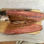 越後村上 うおや - 高橋 由一「鮭」風味