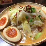 みそ壱 - 野菜みそラーメン730円おろしにんにく60円辛しみそ80円味たまサービス