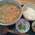 敬亭山 - カレーうどん＋半ライスのセット