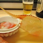 おたる政寿司 - 大ボタン海老＆大ボタン海老の味噌