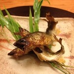銀座 小十 - 鮎のアップ