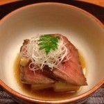 銀座 小十 - 牛肉と瓜