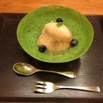 銀座 小十 - 桃のコンポート