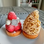 ラフカ - タルトフレーズ540円（+tax)
      和栗のモンブラン560円（+tax)