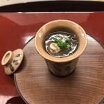 Akasaka Kikunoi - 昼懐石１２１００円。雲子蒸し トリュフ餡。下処理が完璧な白子は、濃厚な味わいがふんわりと味わえ、とても美味しかったです（╹◡╹）。トリュフの効果は？？ 別々が良いかもしれません(^_^;)