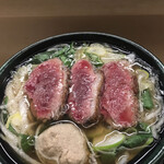 赤坂 菊乃井 - 昼懐石１２１００円。鴨鍋。あっさりした味付けのお汁は、鴨の味わいがしっかり出ていて、ネギをご馳走に変えています（╹◡╹）（╹◡╹）